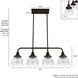 Cypress Grove 4 Light 33 inch Onyx Bengal Linear Chandelier Ceiling Light