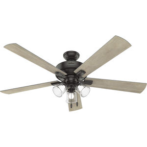 Crestfield 60 inch Noble Bronze with Bleached Grey Pine Blades Ceiling Fan