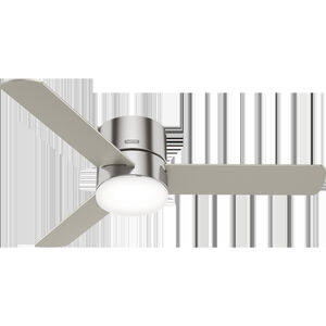 Minimus 52 inch Brushed Nickel with Matte Nickel/Natural Wood Blades Ceiling Fan