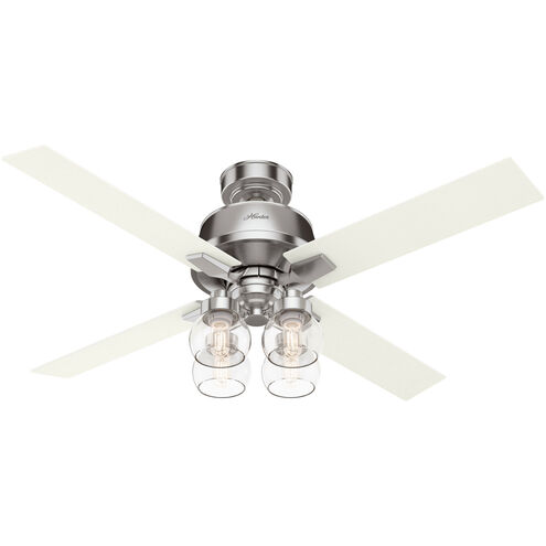 Viven 52 inch Brushed Nickel with White Grain Blades Ceiling Fan