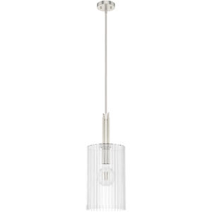 Gatz 1 Light 25 inch Brushed Nickel Pendant Ceiling Light