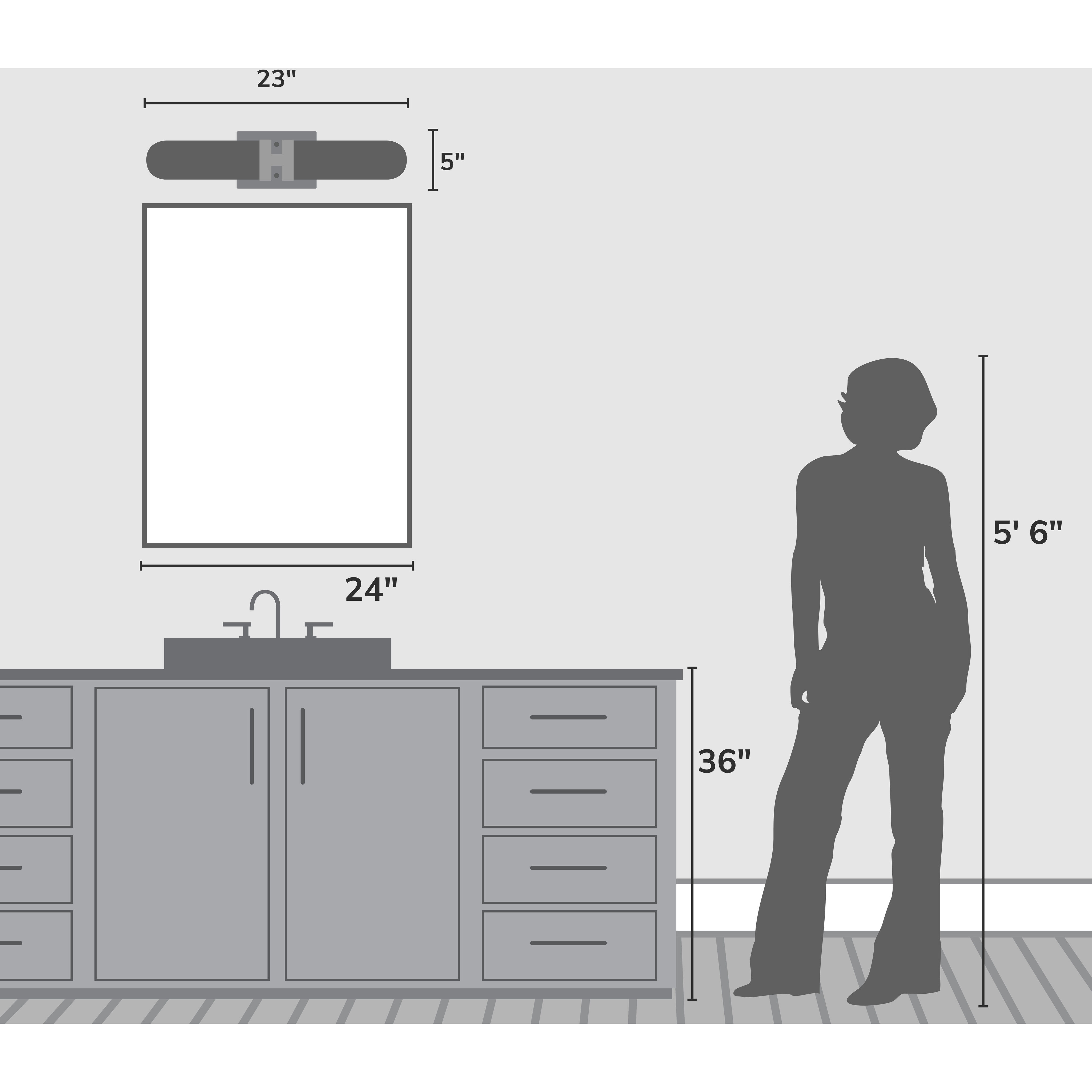 Beverly Glen 2 Light 23 inch Matte Bronze Bath Vanity Wall Light, Medium