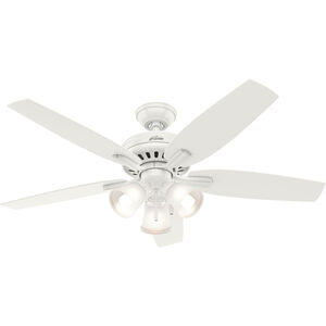 Newsome 52 inch Fresh White with Fresh White/Light Oak Blades Ceiling Fan