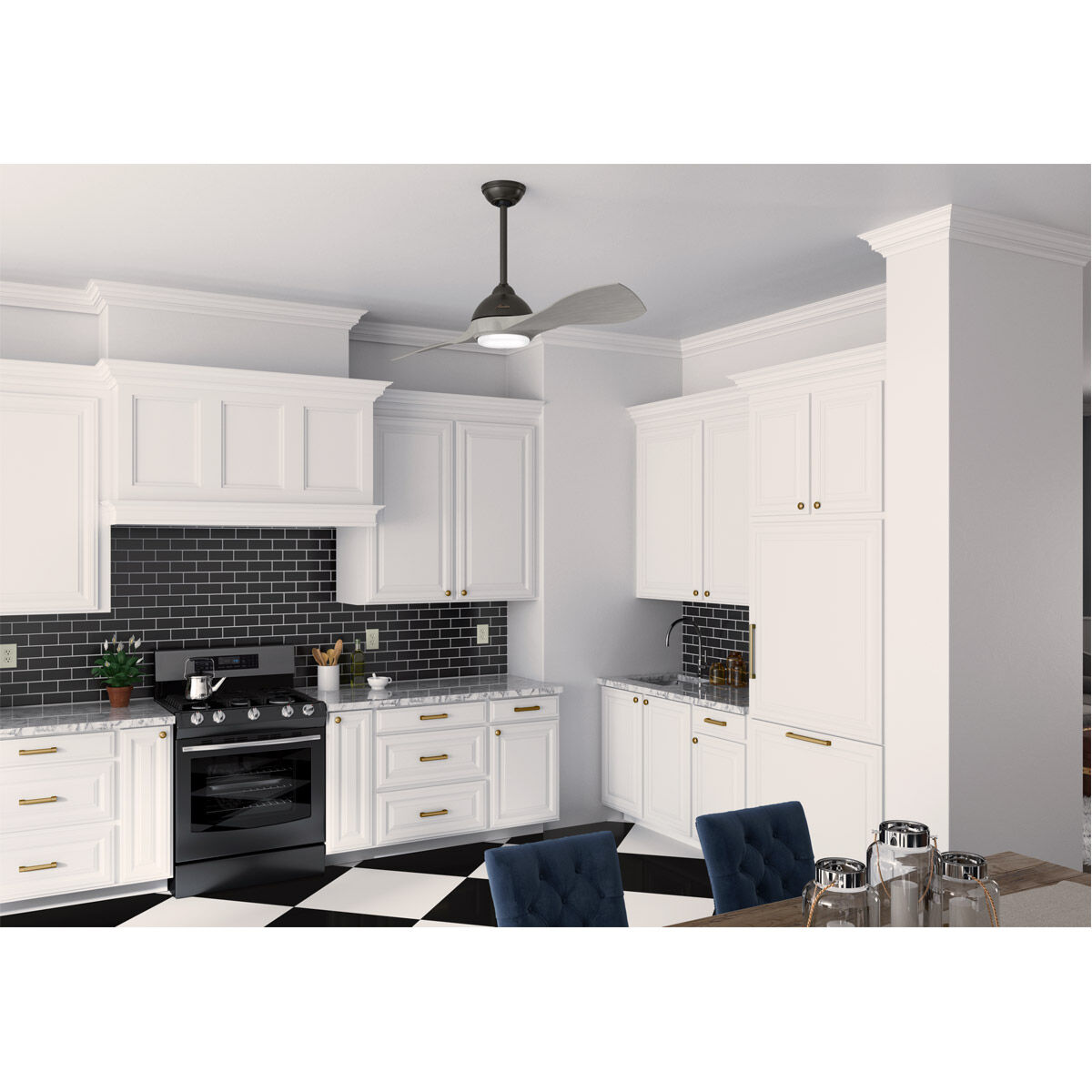 Milstream 56 inch Noble Bronze with Weathered Beach Wood Blades Outdoor Ceiling Fan