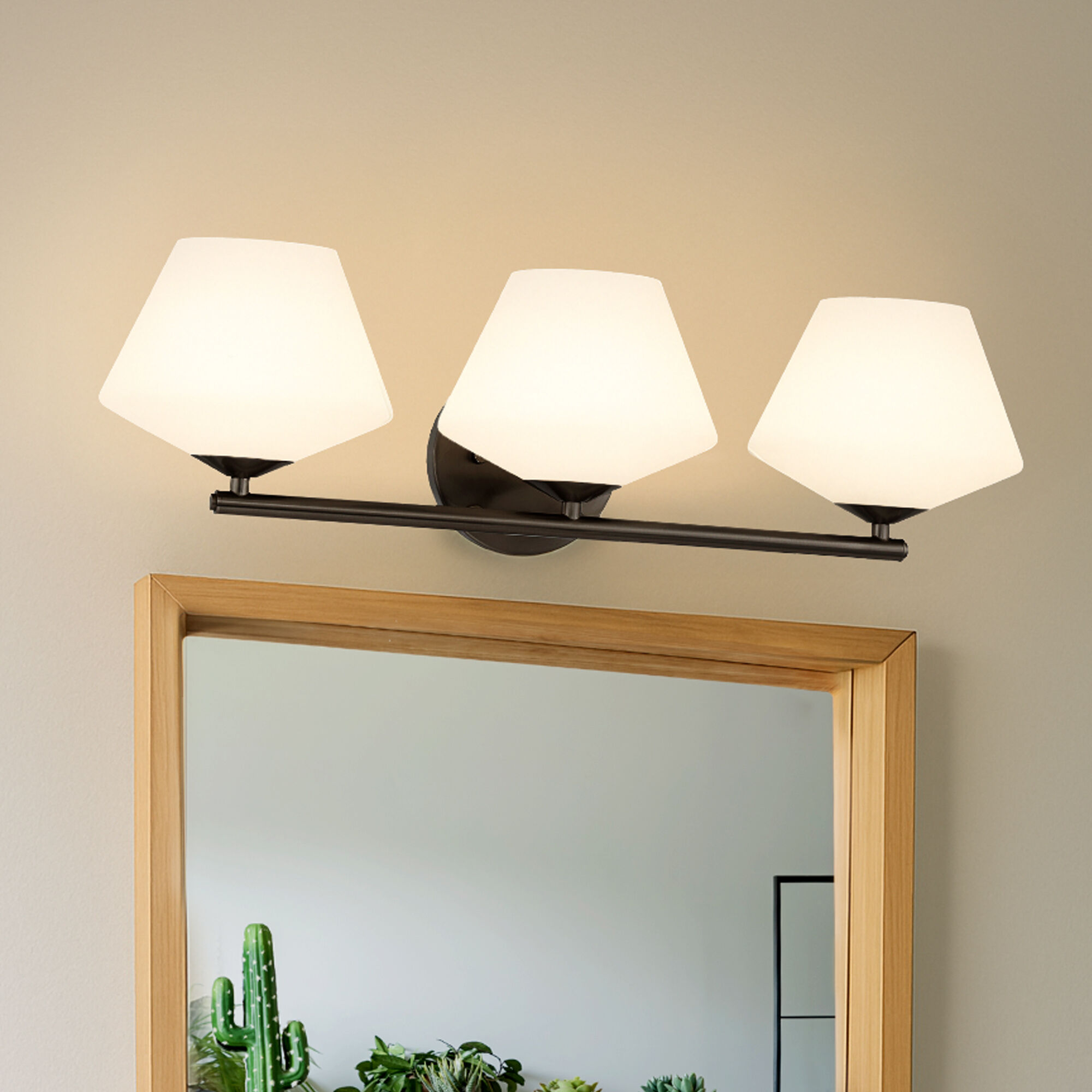 Celestial Valley 3 Light 24.25 inch Matte Black Bath Vanity Wall Light, Medium