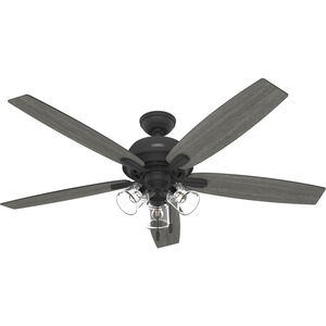 Dondra 60 inch Matte Black with Greyed Walnut/Matte Black Blades Ceiling Fan