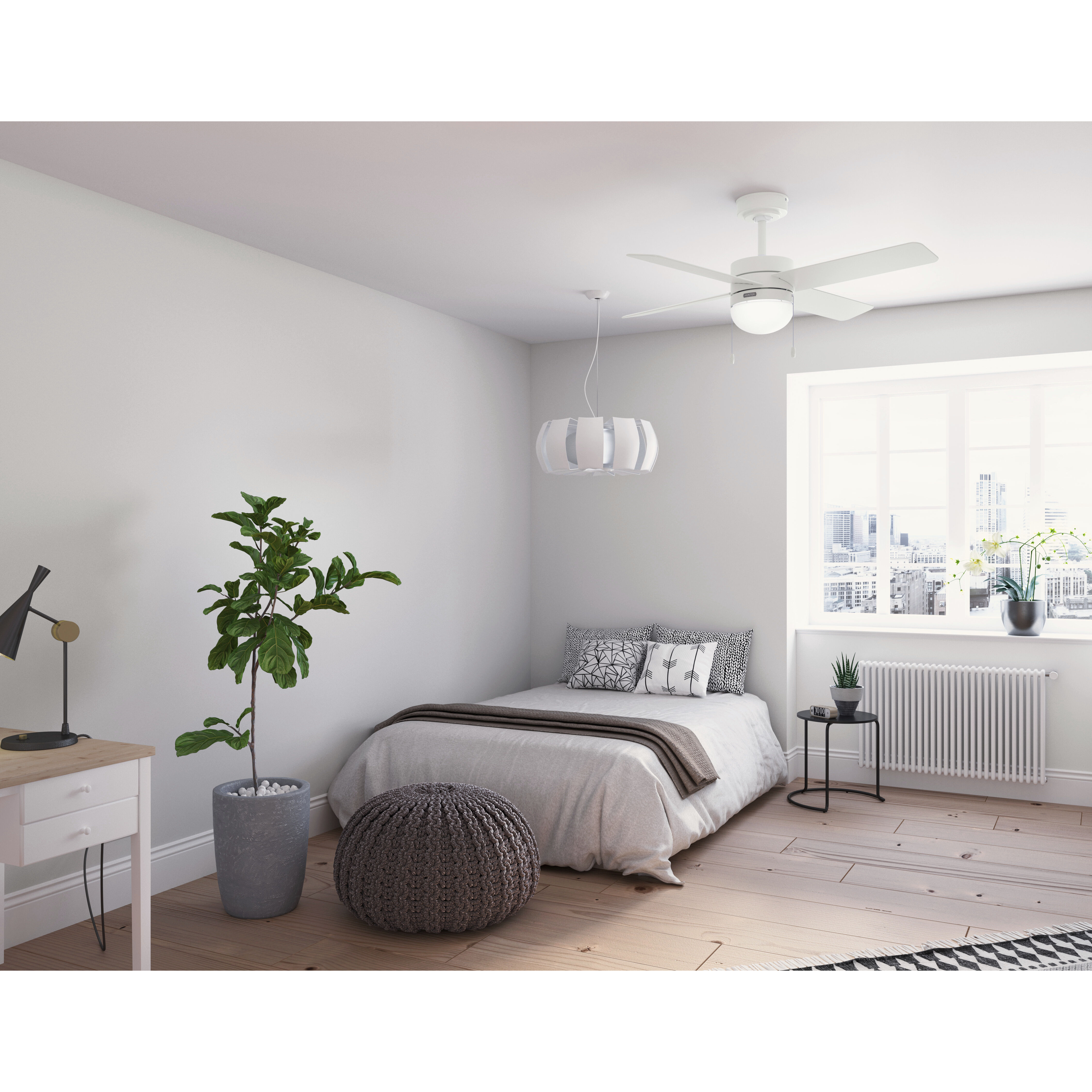 Timpani 52 inch Fresh White Ceiling Fan