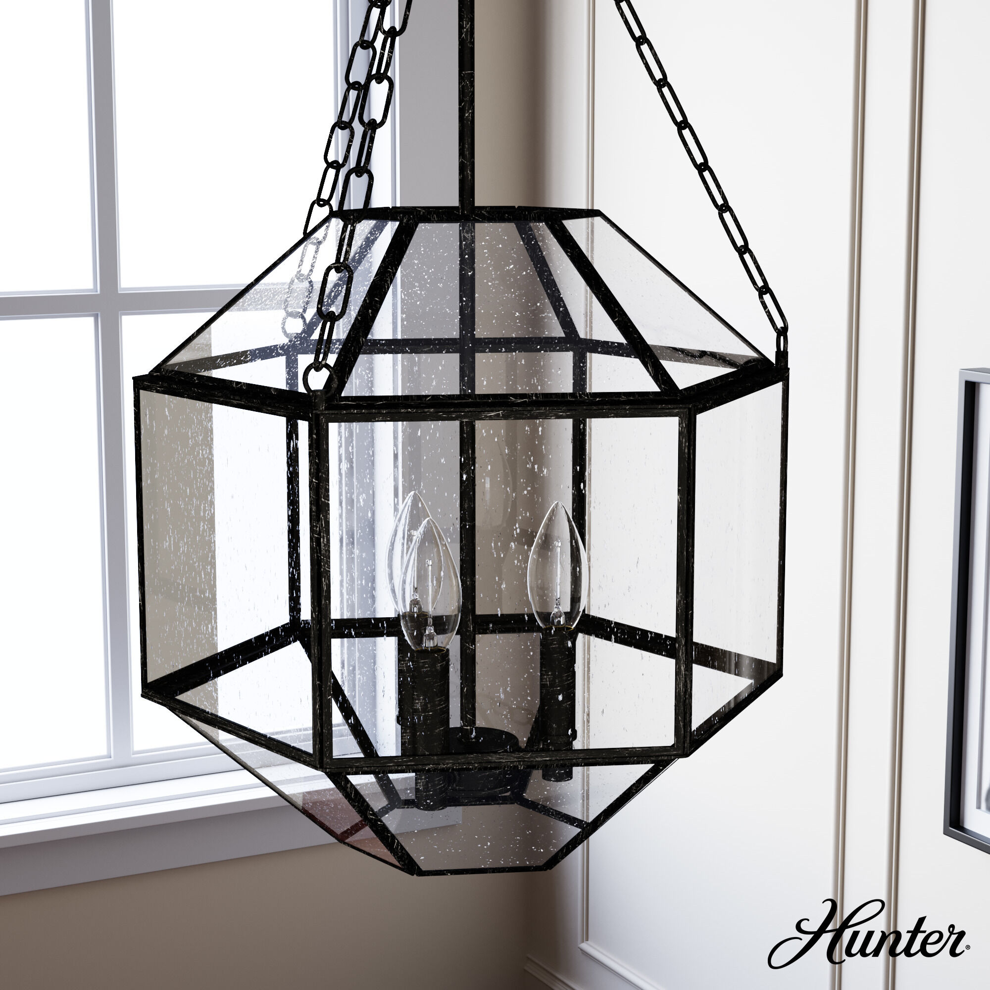 Indria 3 Light 15.5 inch Rustic Iron Pendant Ceiling Light