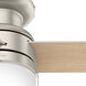 Acumen 52 inch Matte Nickel with Matte Nickel/Natural Wood Blades Ceiling Fan, Low Profile 