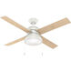 Loki 52 inch Fresh White with Fresh White/Natural Wood Blades Ceiling Fan