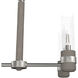 River Mill 6 Light 36.5 inch Brushed Nickel and Gray Wood Linear Chandelier Ceiling Light