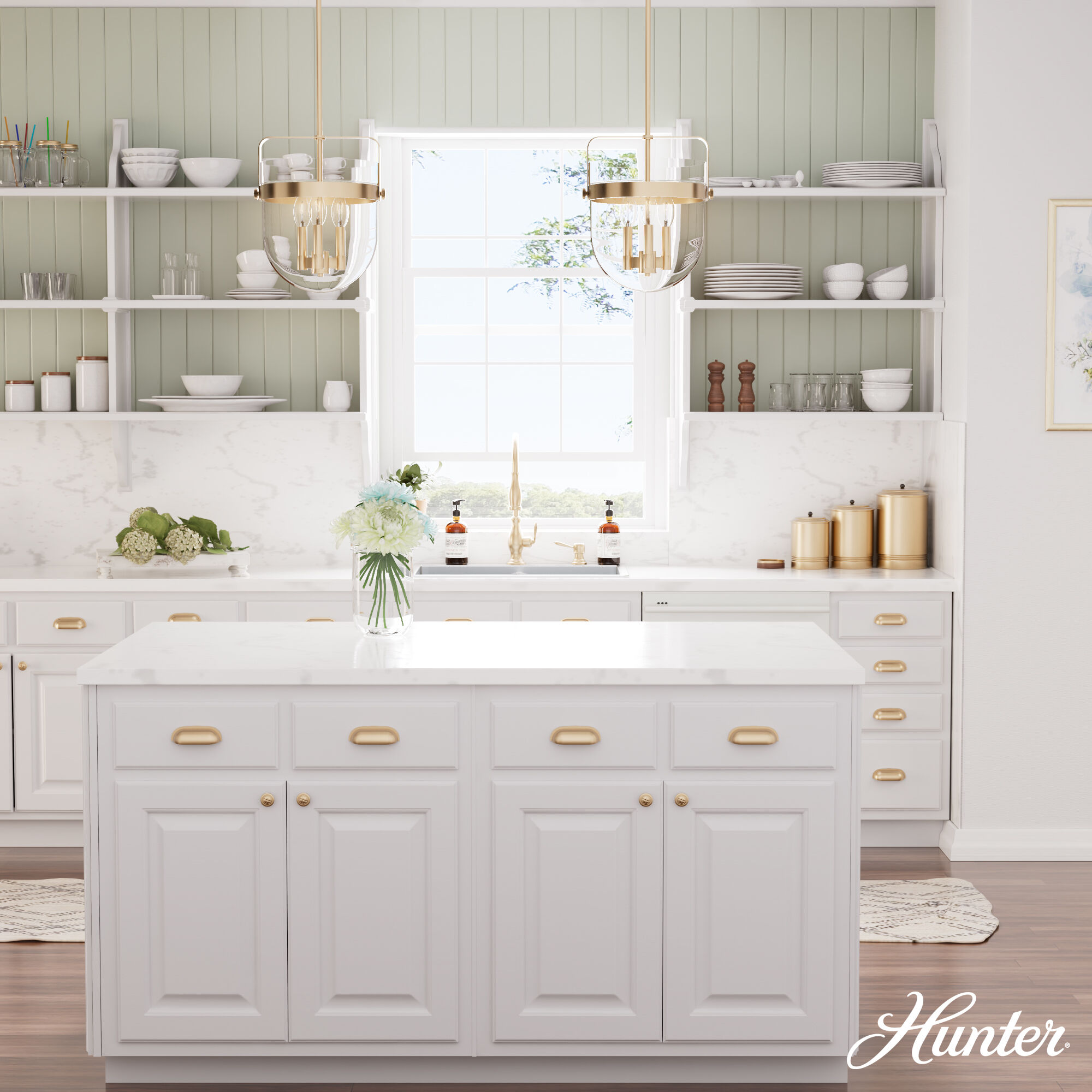 Karloff 3 Light 11.75 inch Alturas Gold Pendant Ceiling Light