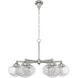 Saddle Creek 6 Light 30 inch Brushed Nickel Chandelier Ceiling Light