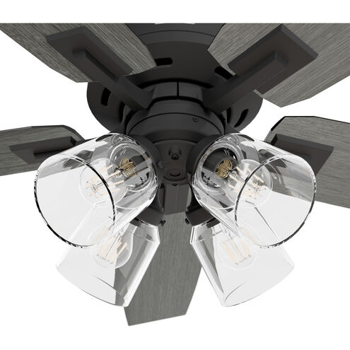 Gatlinburg 52 inch Matte Black with Dark Gray Oak/Matte Black Blades Ceiling Fan