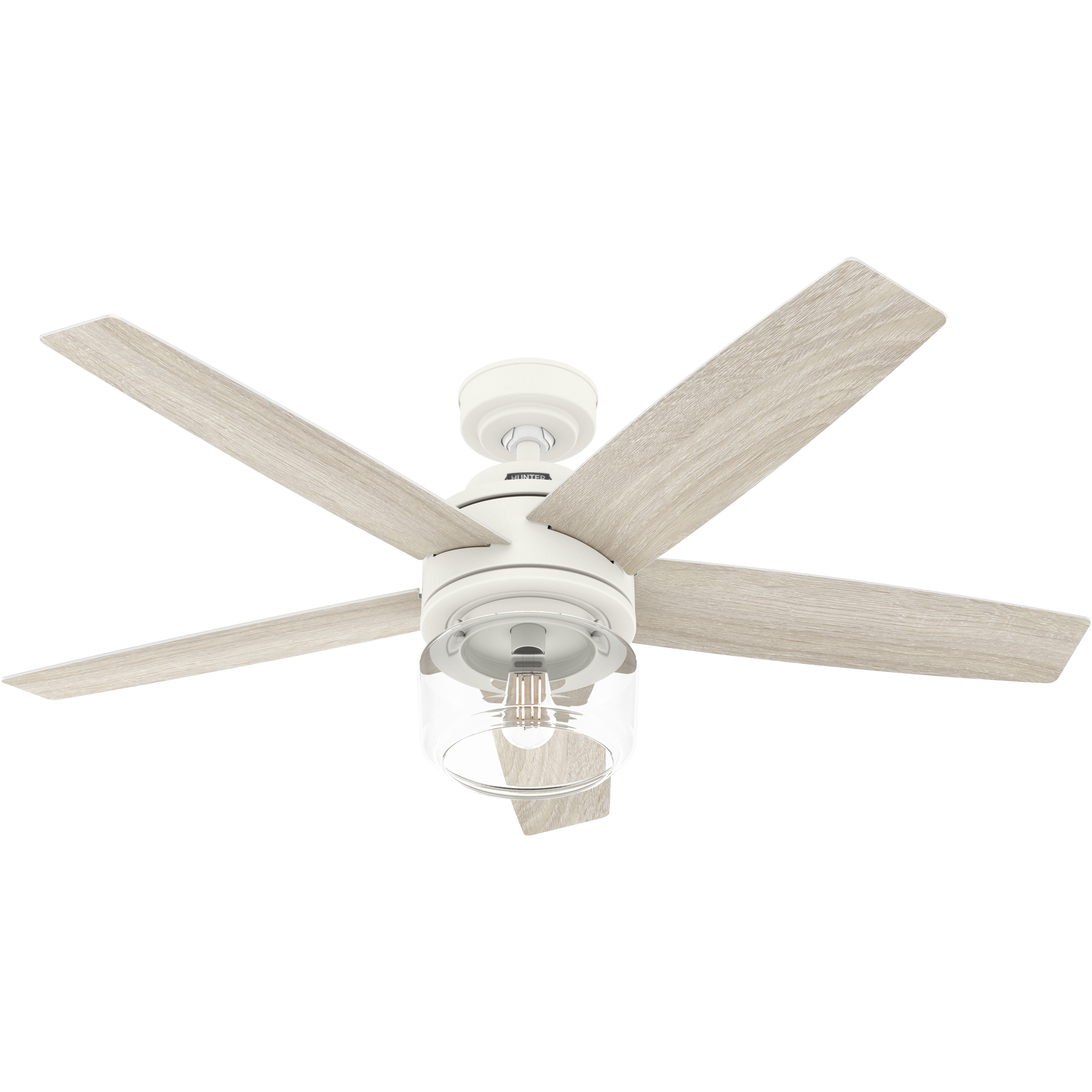 Margo 52 inch Textured White with Light Oak/Fresh White Blades Ceiling Fan