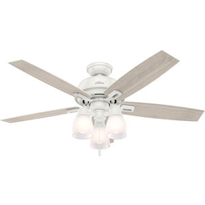 Donegan 52 inch Fresh White with Light Gray Oak/Fresh White Blades Ceiling Fan