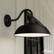 Mill Valley 1 Light 10.6 inch Matte Black and White Outdoor Wall Light, Medium