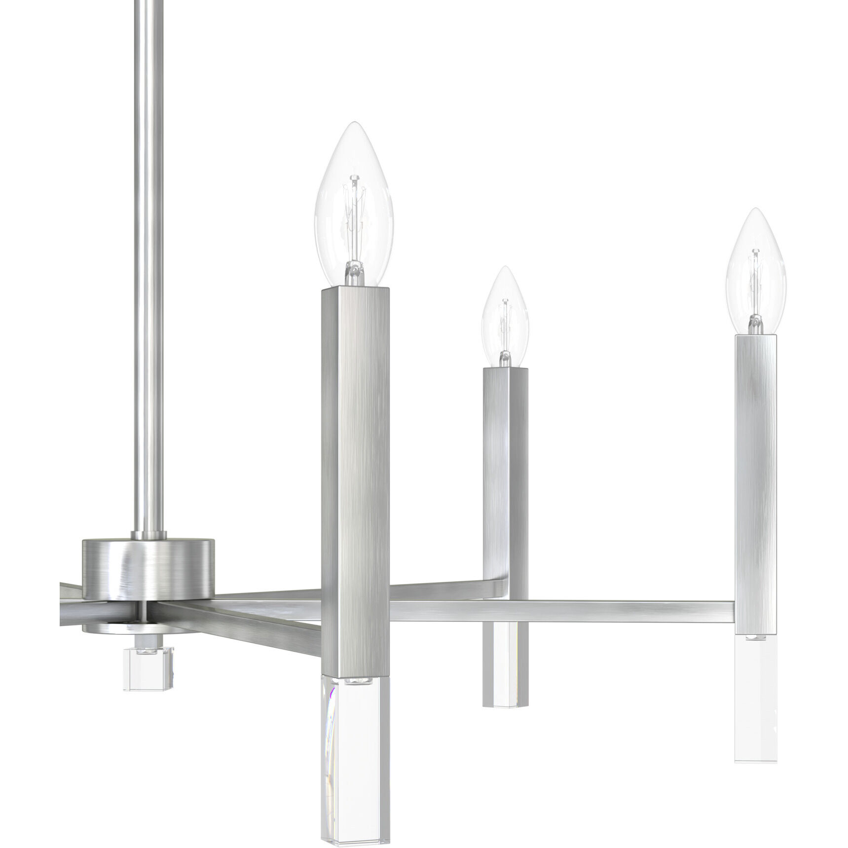 Sunjai 6 Light 30 inch Brushed Nickel Chandelier Ceiling Light