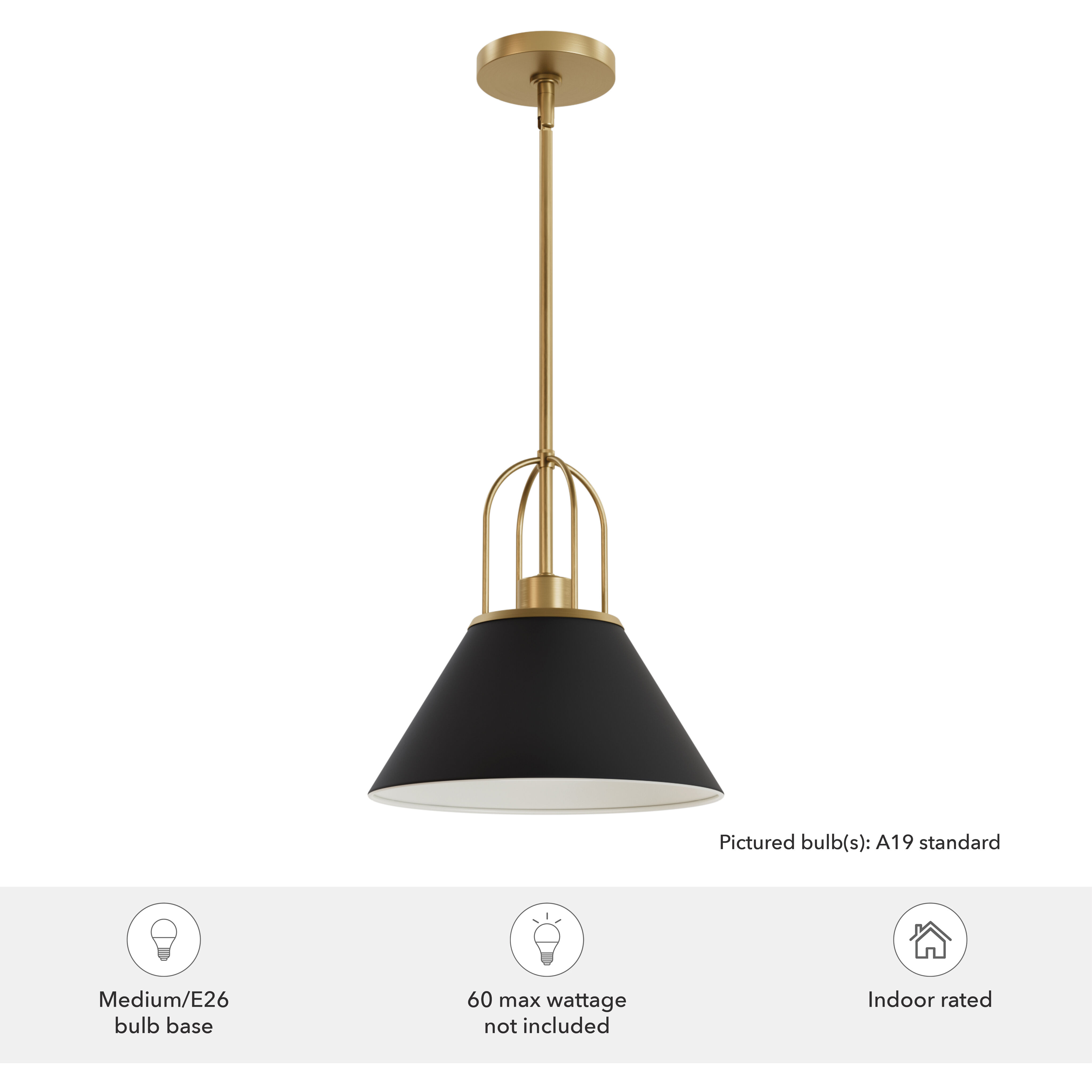 Carrington Isle 1 Light 12 inch Luxe Gold Pendant Ceiling Light