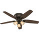 Builder 52 inch New Bronze with Brazilian Cherry/Harvest Mahogany Blades Ceiling Fan, Low Profile