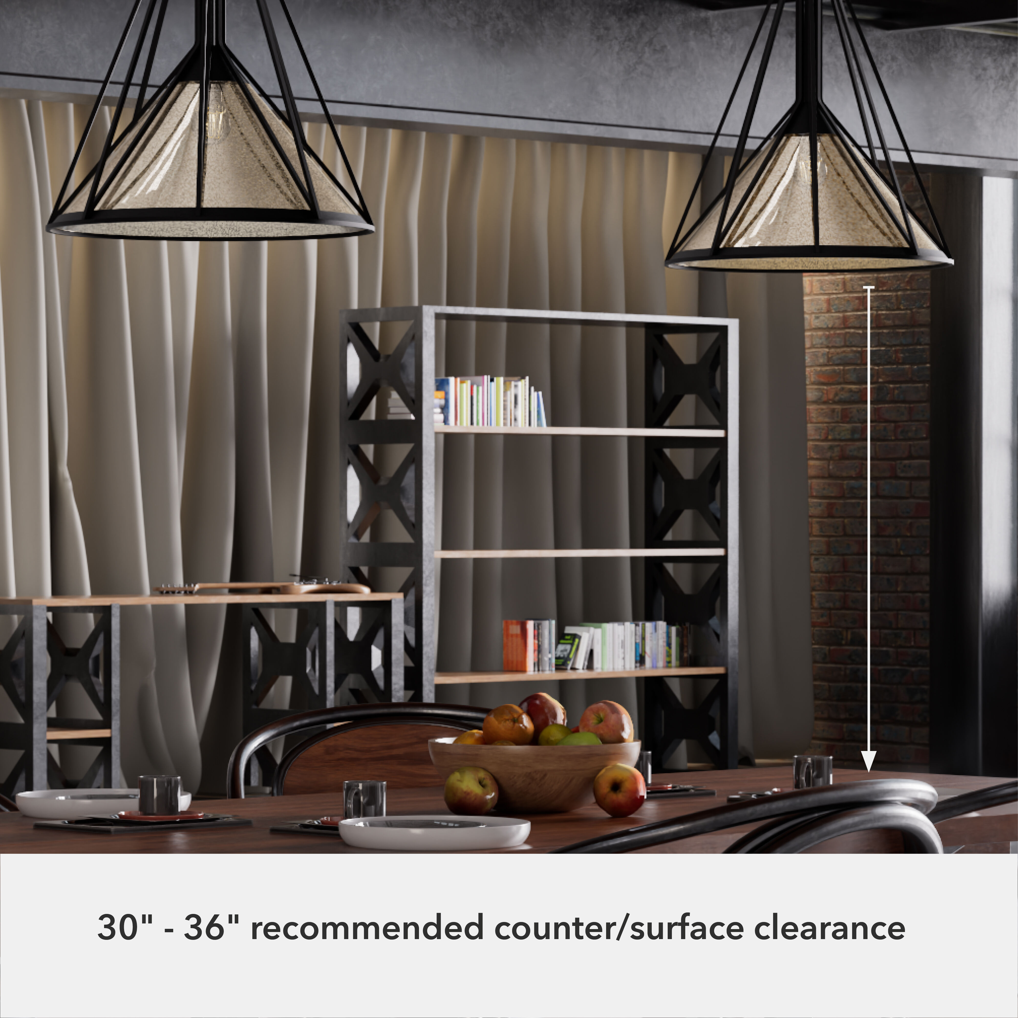 Rafner 1 Light 17 inch Natural Black Iron Pendant Ceiling Light