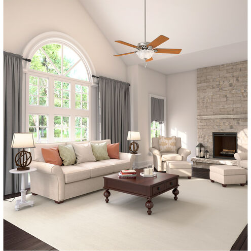 Pro's Best 52 inch Brushed Nickel with Chestnut/Blackened Rosewood Blades Ceiling Fan, Five Minute Fan