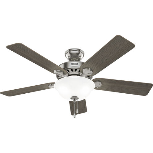 Pro's Best 52 inch Brushed Nickel with Greyed Walnut/American Walnut Blades Ceiling Fan