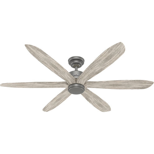 Rhinebeck 58 inch Matte Silver with Weathered White Birch Blades Ceiling Fan