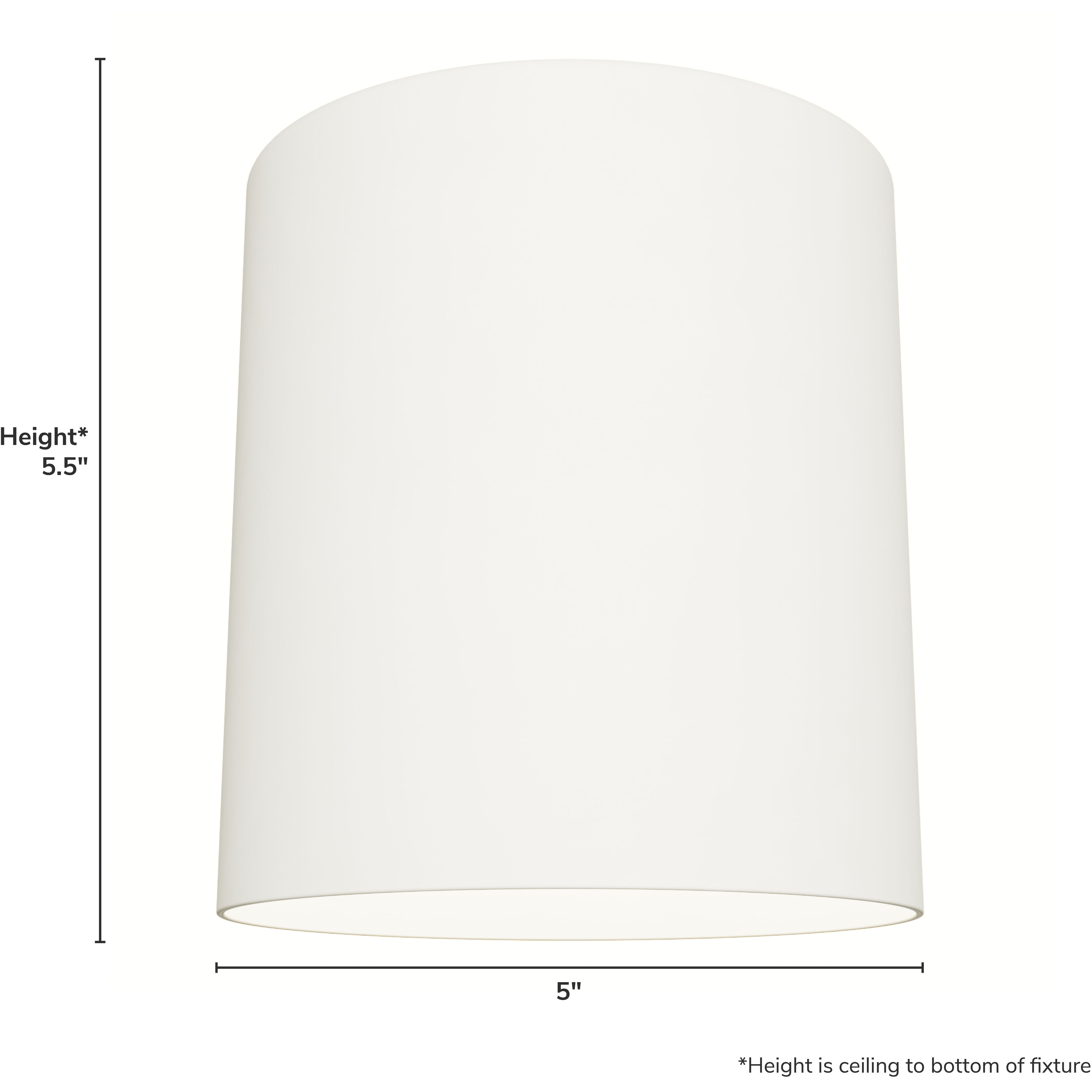 Canoga 1 Light 5 inch White Flush Mount Ceiling Light, Small