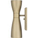 Zola 2 Light 4.75 inch Luxe Gold Sconce Wall Light, Medium