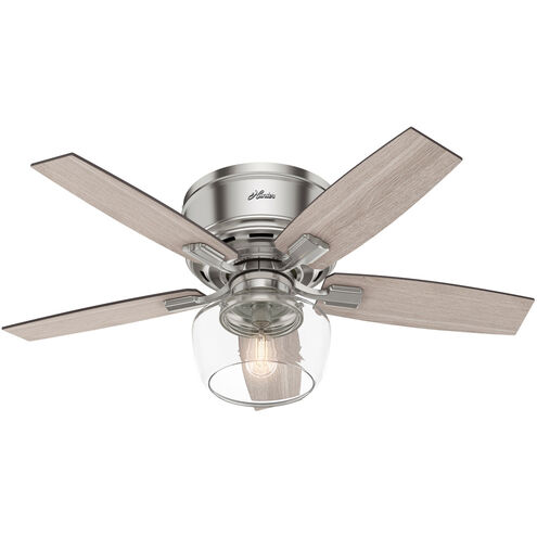 Bennett 44 inch Brushed Nickel with Grey Walnut/Light Grey Oak Blades Ceiling Fan