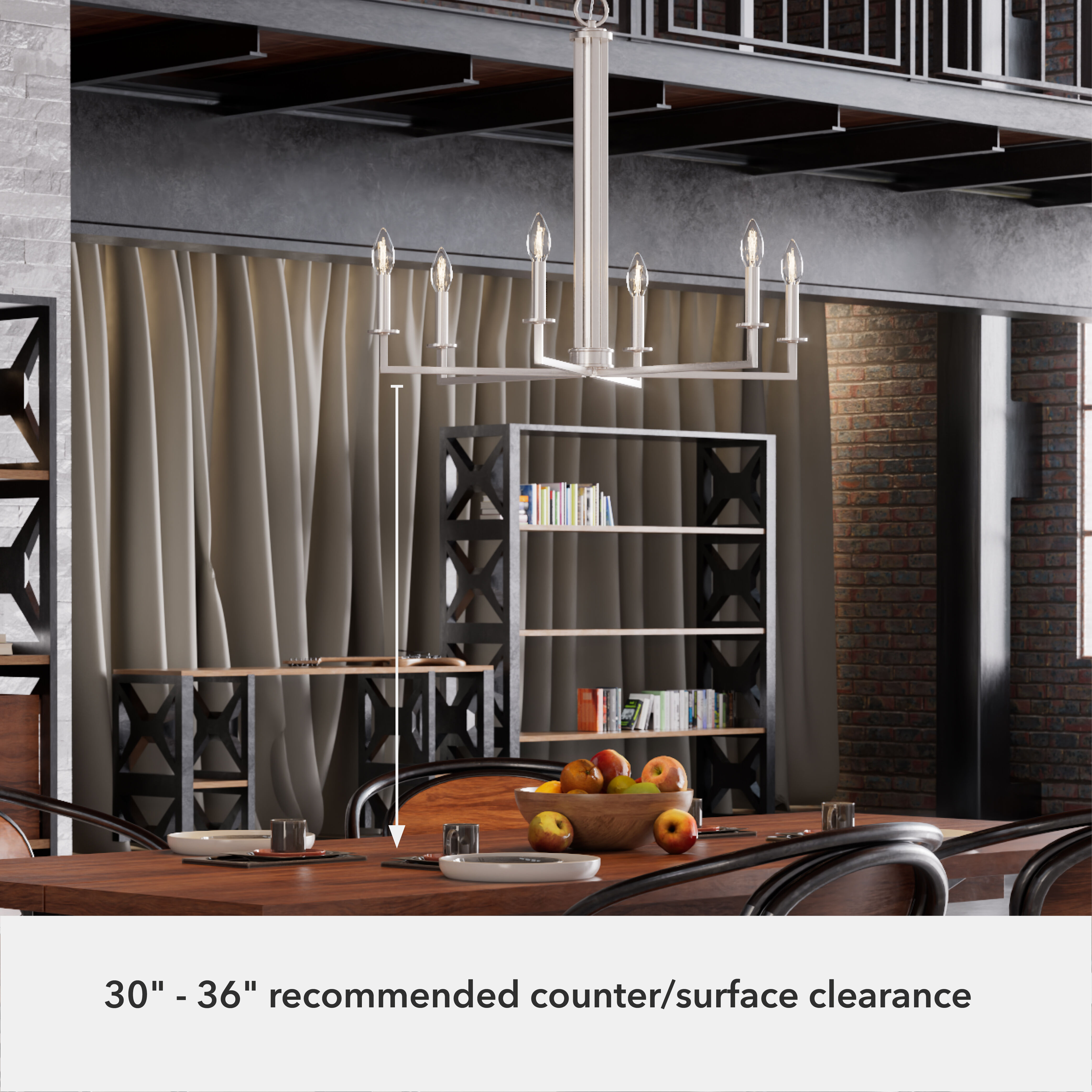 Bearden 6 Light 30 inch Brushed Nickel Single Tier Chandelier Ceiling Light