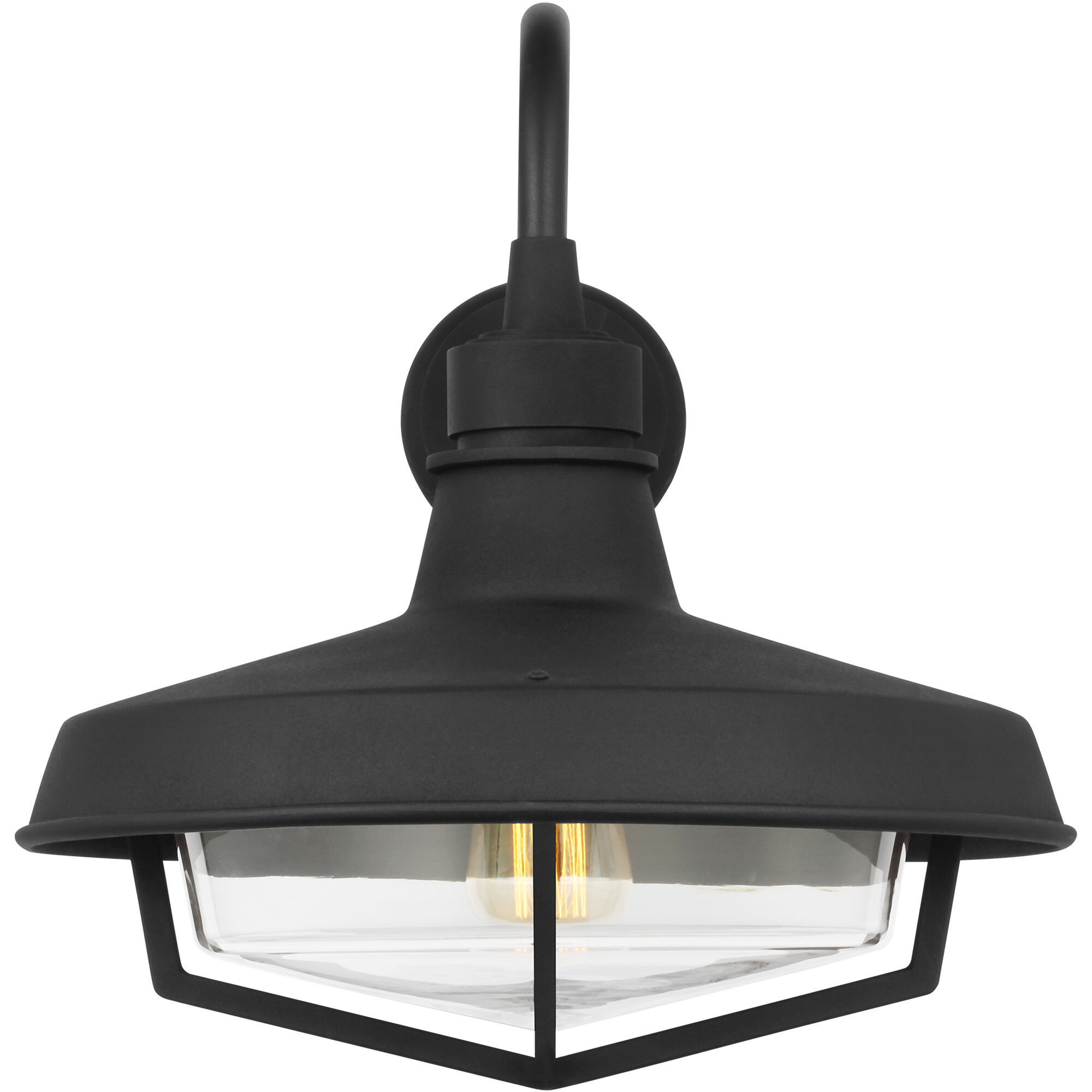 TOB by Thomas O'Brien Hollis 1 Light 17.5 inch Textured Black Outdoor Wall Lantern