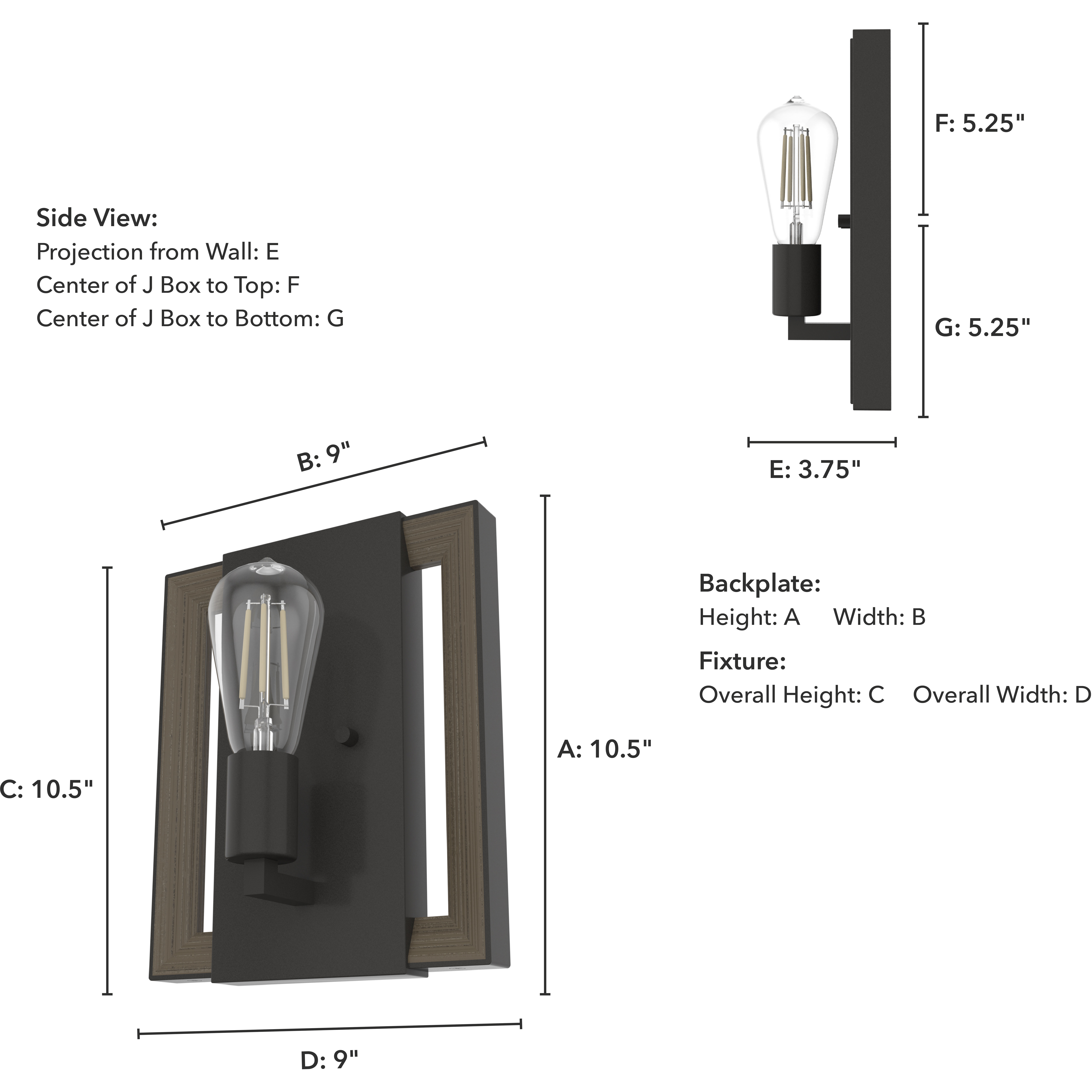 Woodburn 1 Light 9 inch Noble Bronze Wall Sconce Wall Light