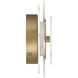 Opaline Crest 1 Light 8 inch Cast Alabaster and Luxe Gold Sconce Wall Light, Medium