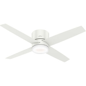 Advocate 54 inch Fresh White with Fresh White/White Ash Blades Ceiling Fan, Low Profile 