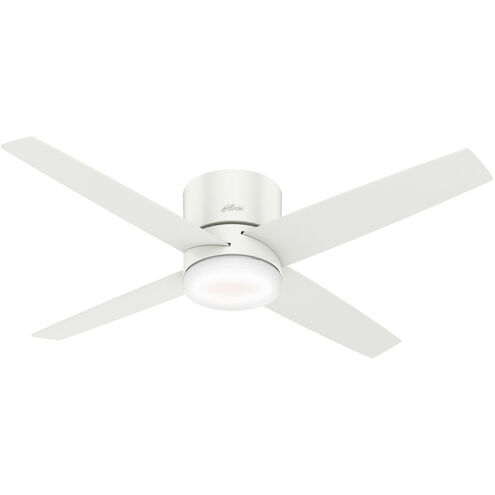 Advocate 54 inch Fresh White with Fresh White/White Ash Blades Ceiling Fan, Low Profile