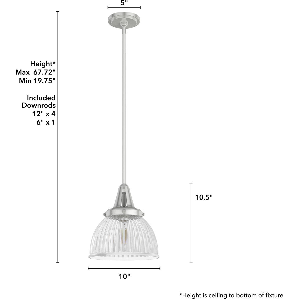 Cypress Grove 1 Light 10 inch Brushed Nickel Pendant Ceiling Light