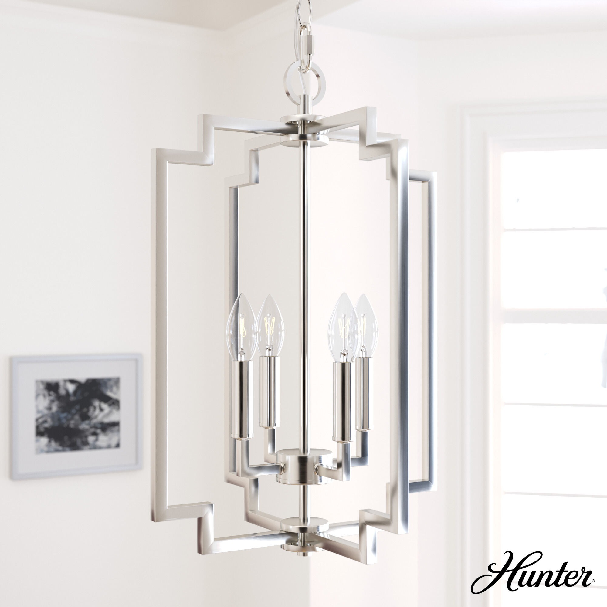Zoanne 4 Light 14 inch Brushed Nickel Pendant Ceiling Light