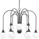 Valadon 9 Light 30 inch Matte Black Chandelier Ceiling Light, Large