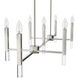 Sunjai 7 Light 48 inch Brushed Nickel Linear Chandelier Ceiling Light