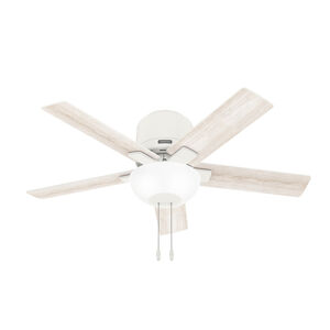 Fitzgerald 44 inch Matte White with Bleached Alder/Fresh White Blades Ceiling Fan