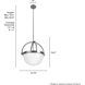 Wedgefield 3 Light 17 inch Brushed Nickel Pendant Ceiling Light