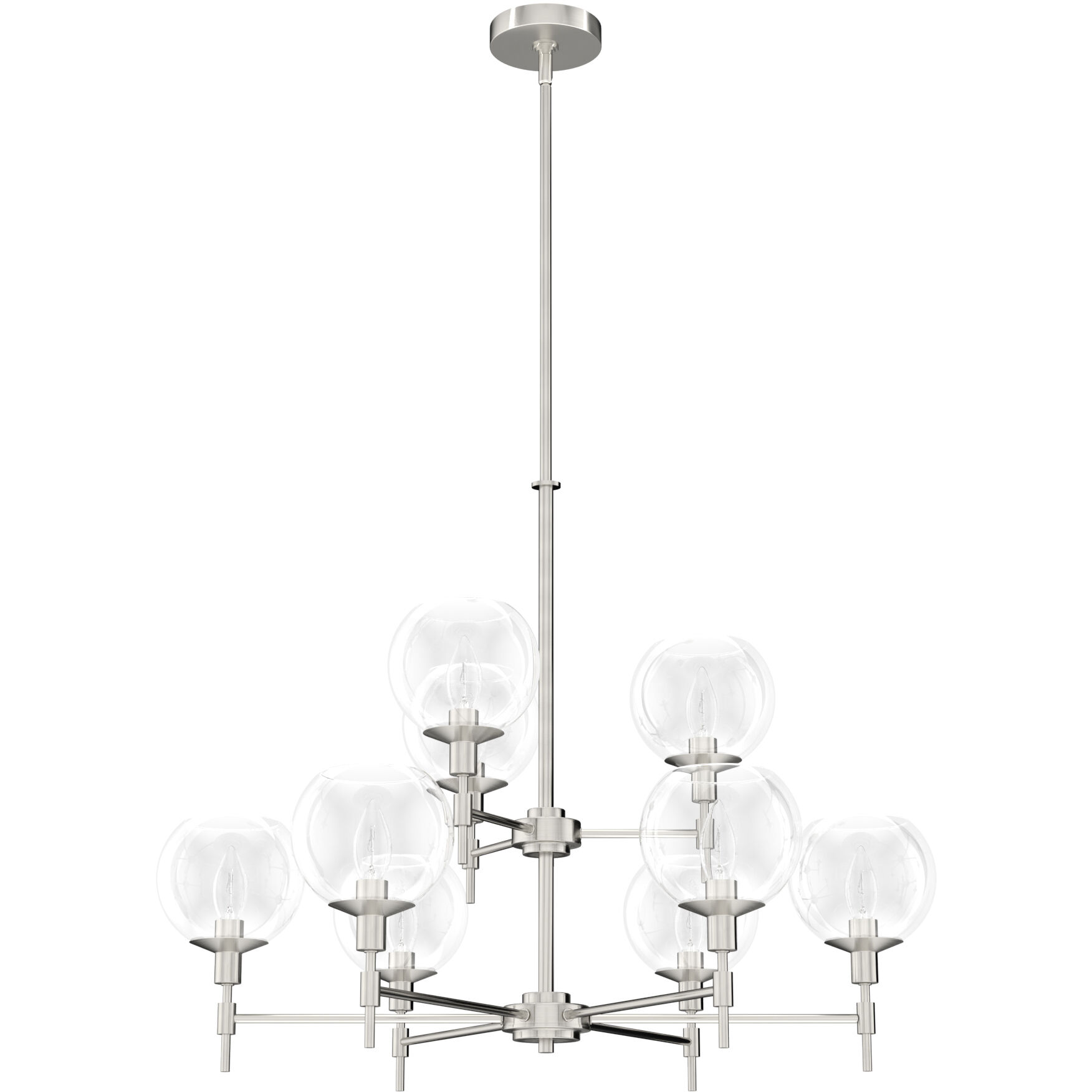 Hunter Fan 19746 Xidane 9 Light 32 inch Brushed Nickel 2
