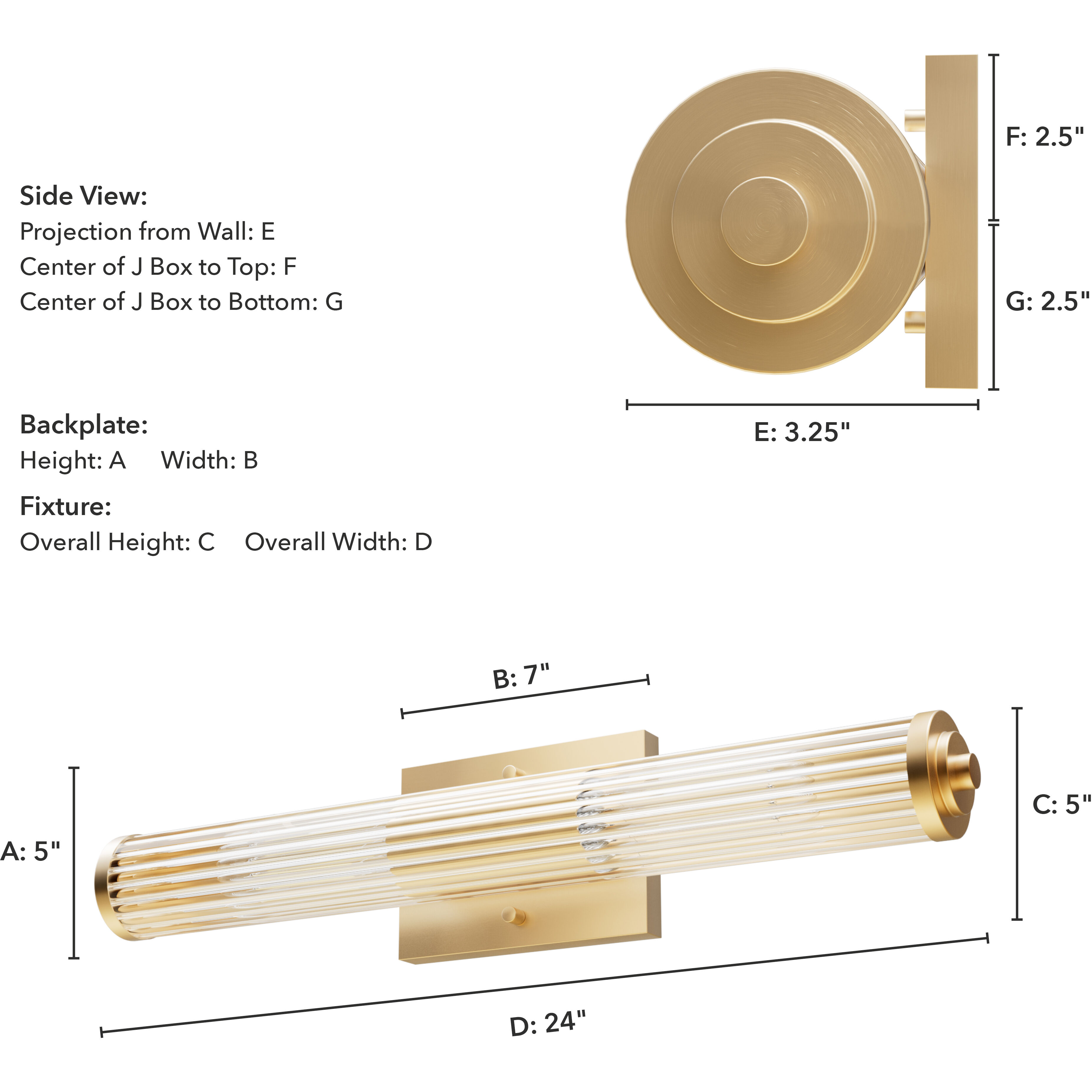 Holly Grove 2 Light 24 inch Alturas Gold Vanity Light Wall Light, Medium