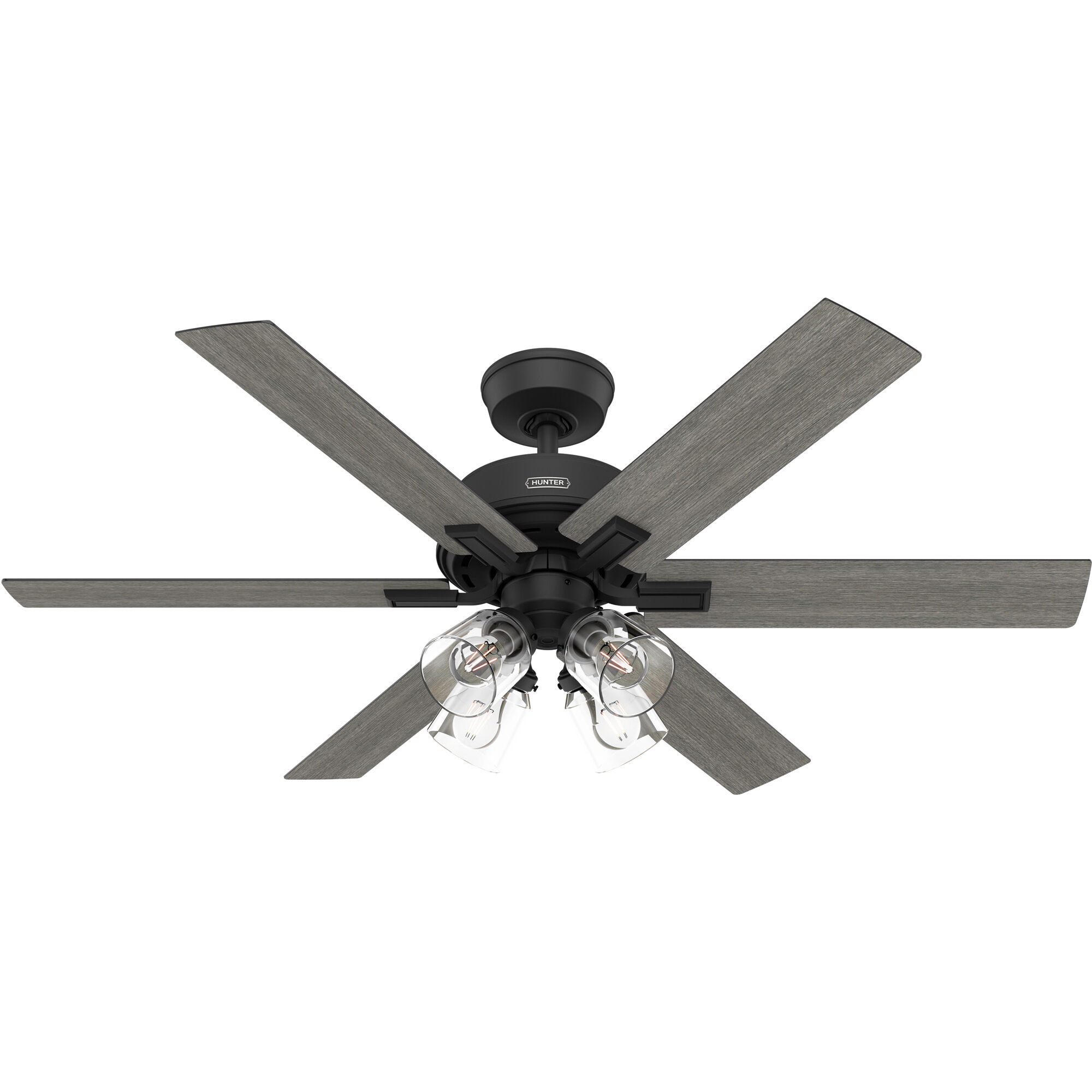 Fonthill 52 inch Matte Black with Dark Gray Oak/Matte Black Blades Ceiling Fan