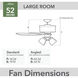 Lochemeade 52 inch Matte Black with Dark Gray Oak/Matte Black Blades Ceiling Fan