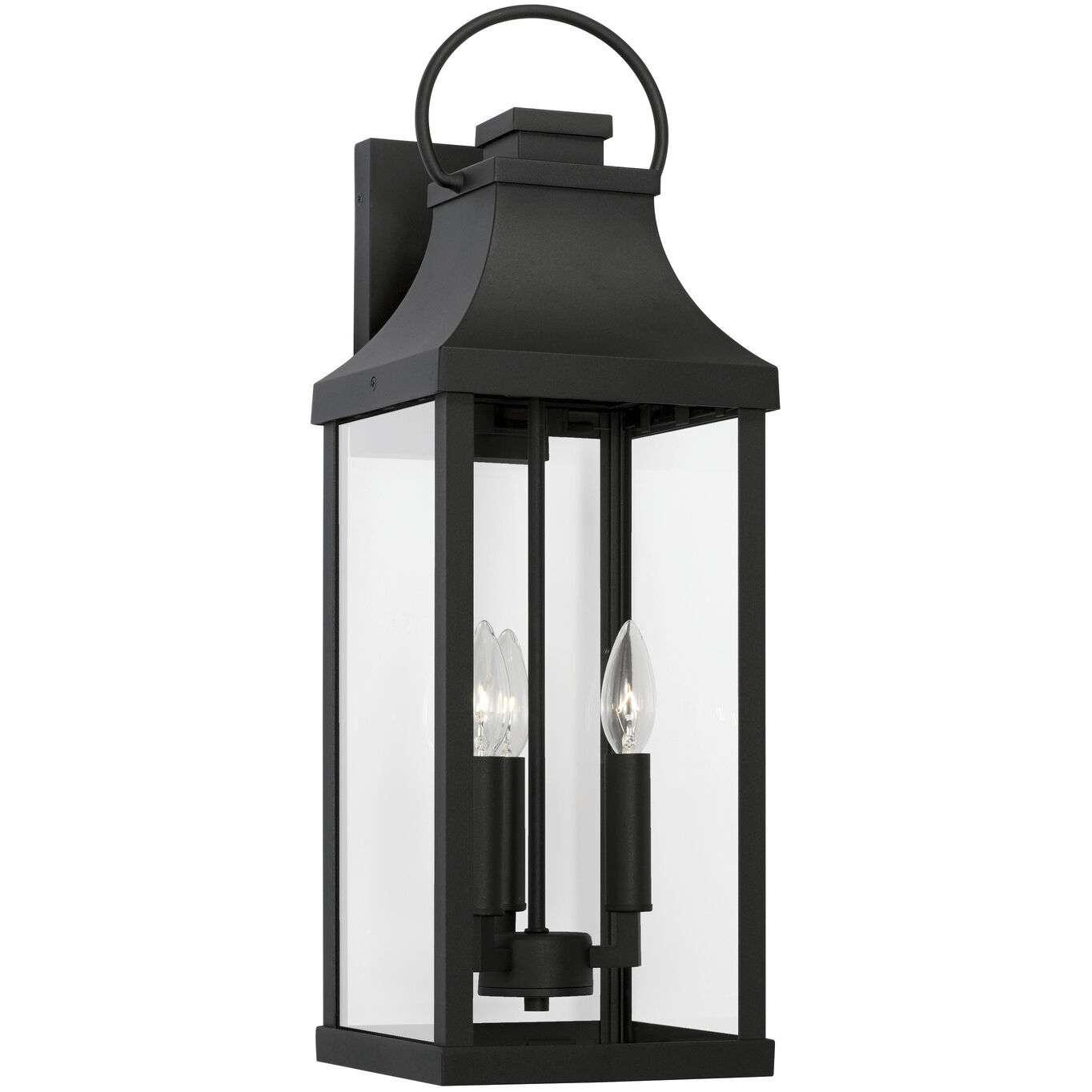 Bradford 3 Light 24 inch Black Outdoor Wall Lantern in Incandescent