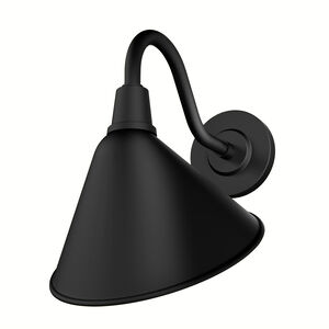 Cassius 1 Light 13.5 inch Matte Black Outdoor Wall Light, Medium