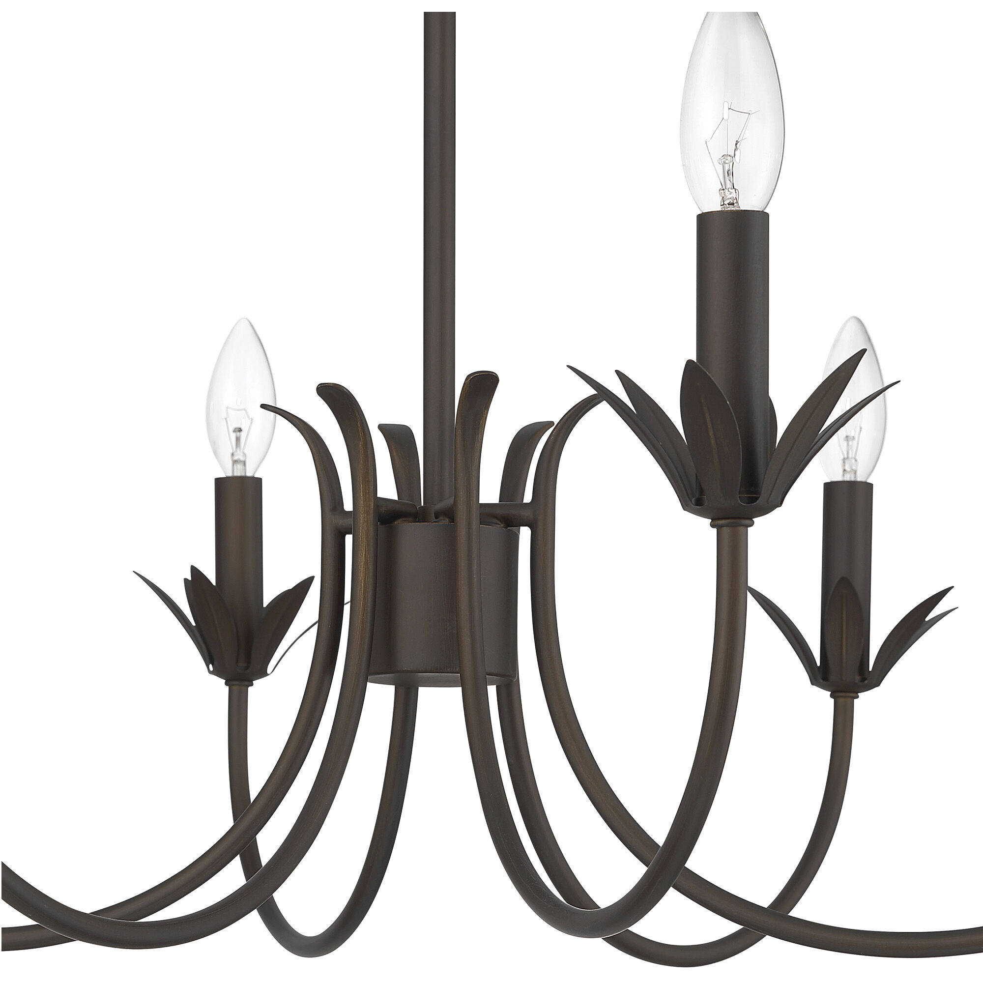 Junie Bud 6 Light 28 inch Matte Bronze Chandelier Ceiling Light, Medium